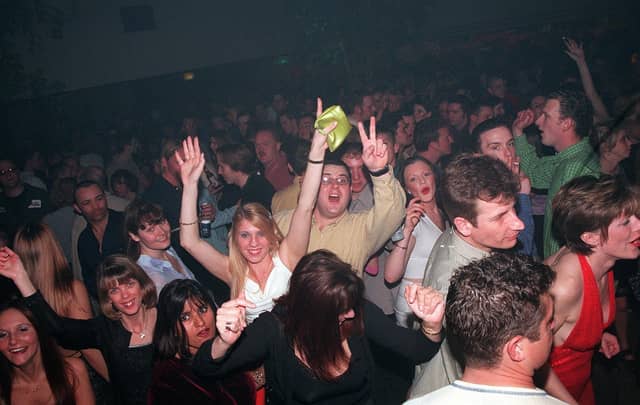 People partying the night away at Paradise club in the Pyramids in Southsea in 1999.
