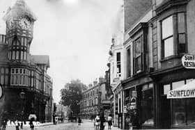 Castle Road, Southsea with the famous clock tower of Clock House.