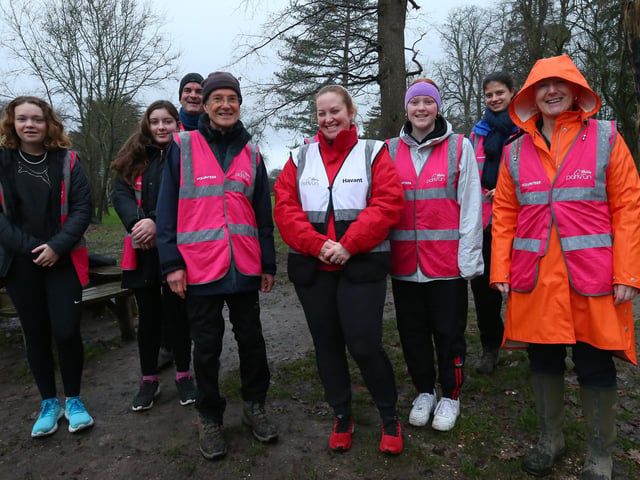 Run director Marie Mitchinson white bib) and other parkrun volunteers. Picture: Chris Moorhouse