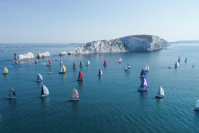 Boats take to the water in a previous Round the Island race. Picture: Paul Wyeth