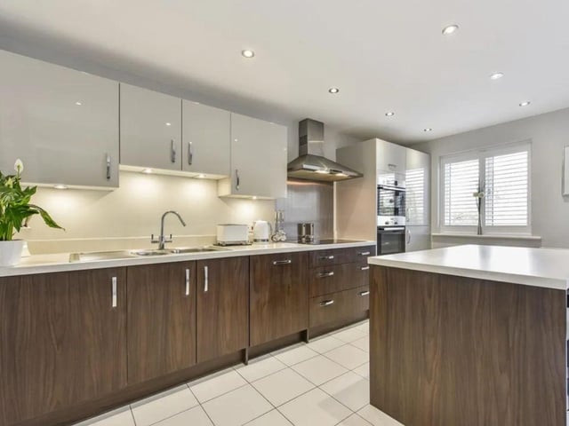 This property comes with three bedrooms, three bathrooms and two reception rooms as well as off-road parking and a garden.