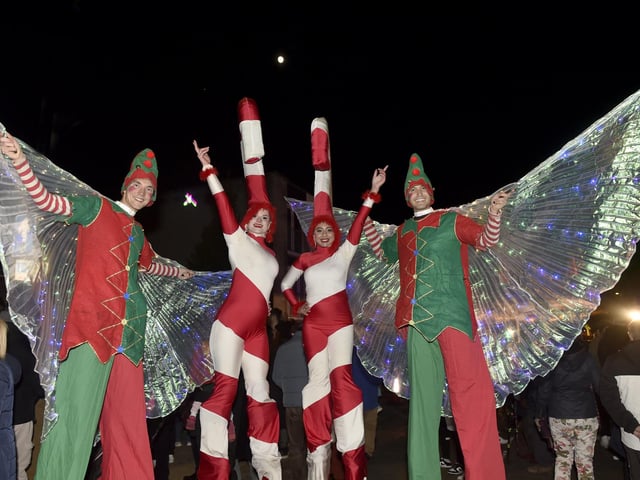 Lee-on-the-Solent Christmas lights were switched on in the High Street on Friday, November 24.
Picture: Sarah Standing (241123-2259)