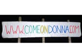 The sign for Donna Morgan at the Victoria Inn pub, West Marden.