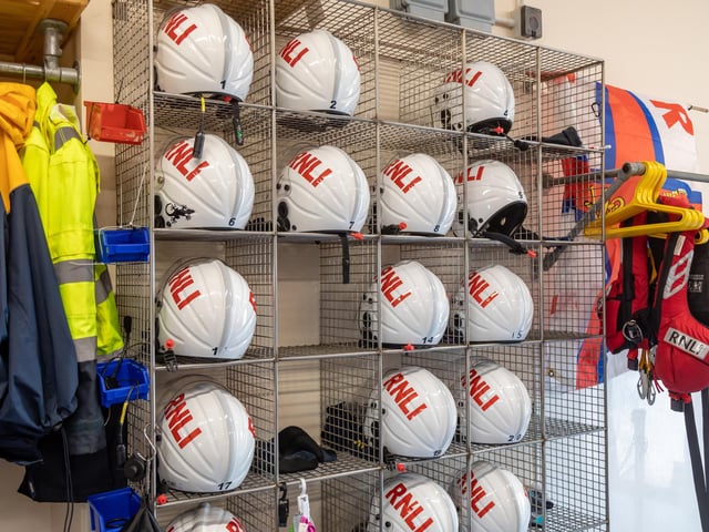Rapid-deployment kit storage at the Portsmouth Lifeboat Station. Picture: Mike Cooter (310824)