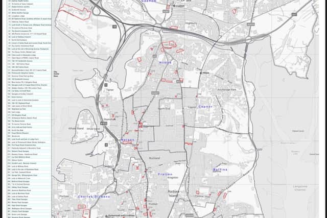 The Portsmouth City Council House and Economic land availability plan lists Roko at entry number 111