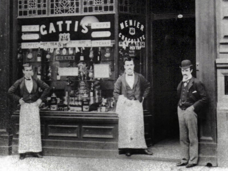 Posing outside the Swiss Cafe in Edinburgh Road.