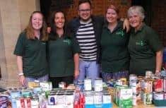Debbie Smith (second left) with other members of the Portsmouth Foodbank team.