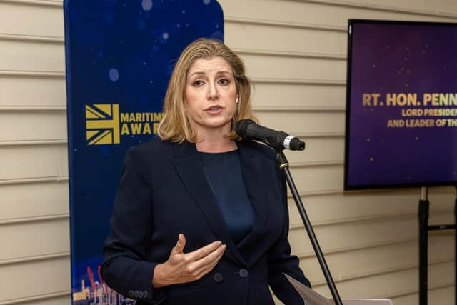 Penny Mordaunt MP speaking at the event.