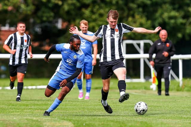 Harry Frost, right, is one of only a handful of last season's squad to remain at Hayling United. Picture: Chris Moorhouse