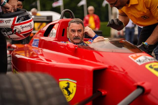 Nigel Mansell at the 2022 Festival of Speed.