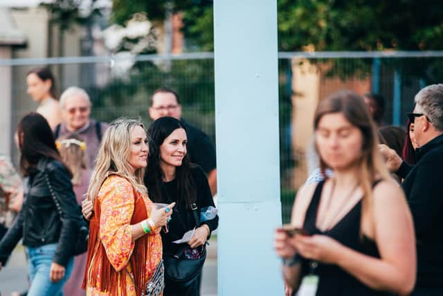 Courteney Cox at Isle of Wight Festival. Picture: Sarah Louise Bennett