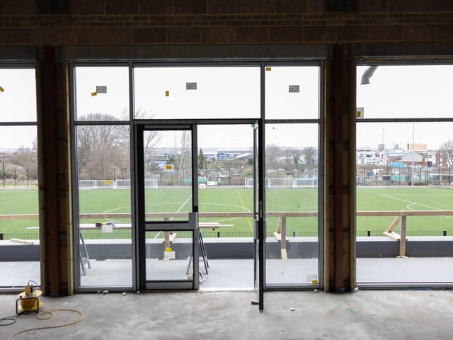 Pictured: Overall view on Stadium from the cafe upstairs, with a balcony view overlooking one of the pitches. Picture: Marcin Jedrysiak