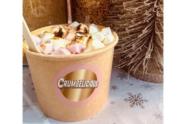 Crumbelicious is dishing up a range of delicious crumble treats at the Gunwharf Quays Christmas Village.