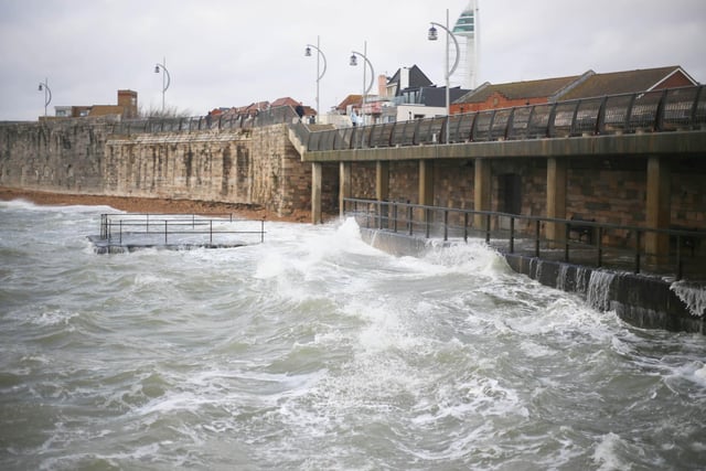 The waves at Old Portsmouth.