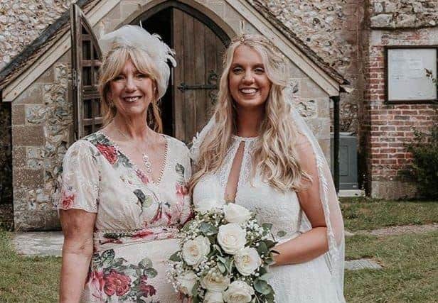 Debbie's mother of the bride dress 7 stones later
