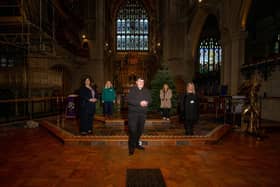 Jo Eamey from Stop Domestic Abuse, Michelle Treacher from Hope into Action, Revd Canon Bob White, Dannii Barham from Catherine Booth House and Claire Haque from Two Saints at St Mary's Church. Picture: Habibur Rahman