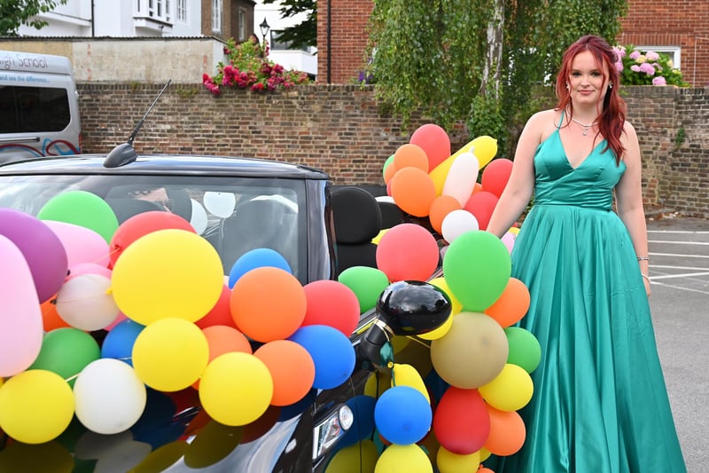 Portsmouth High School GDST has celebrated its prom this year and everyone was suited and booted in their finest clothes. 
Pictured: Lily Glew