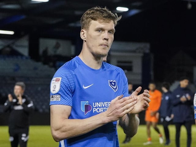Similar to real life, the game is also predicting Raggett penning a new deal at Pompey and remaining in Cowley's starting line-up.    Picture: Jason Brown
