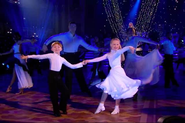 Pebble-Rose Spratt and Luca Ivanets on Strictly Come Dancing Picture: BBC