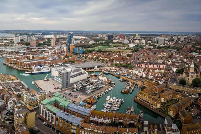 Aerial view of Portsmouth