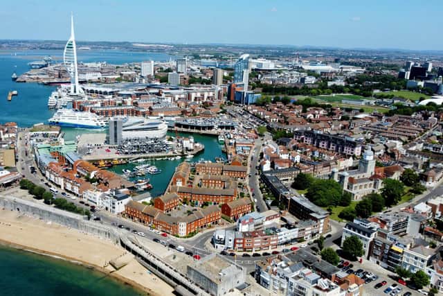 Photograph of Old Portsmouth and Gunwharf. Picture: Simon Frost. instagram: @frosty_the_droneman