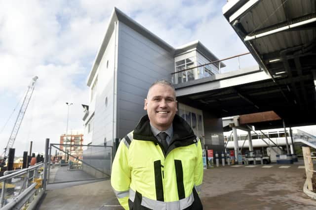 Dean Murphy, head of port operations at Wightlink, spoke to The News regarding the ongoing maintenance work. Picture: Sarah Standing (270125-8859)