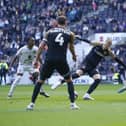 Substitute Joe Pigott came close to sealing all three points for Pompey near the end