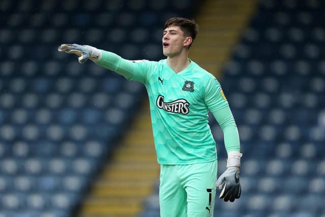 Plymouth keeper Michael Cooper. (Photo by Lewis Storey/Getty Images)