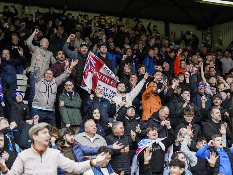 4,019 Pompey fans enjoyed the Blues' 1-0 win at Peterborough