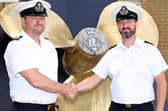 Father and son Warrant Officers Les and Greg Robertson are both serving at HMS Sultan