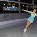 Ellie Parsley (19) from Portsmouth skating on the ice rink in Guildhall Square. Picture: Sarah Standing (221119-2040)