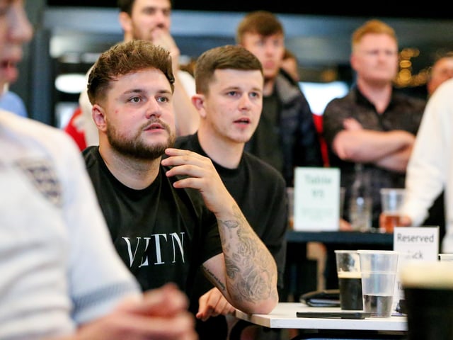 Fans watch Netherlands v England, UEFA Euros 2024 semi-final played in Dortmund, at Village Hotel, Lakeshore Drive, Cosham
Picture: Chris Moorhouse (100724-055)