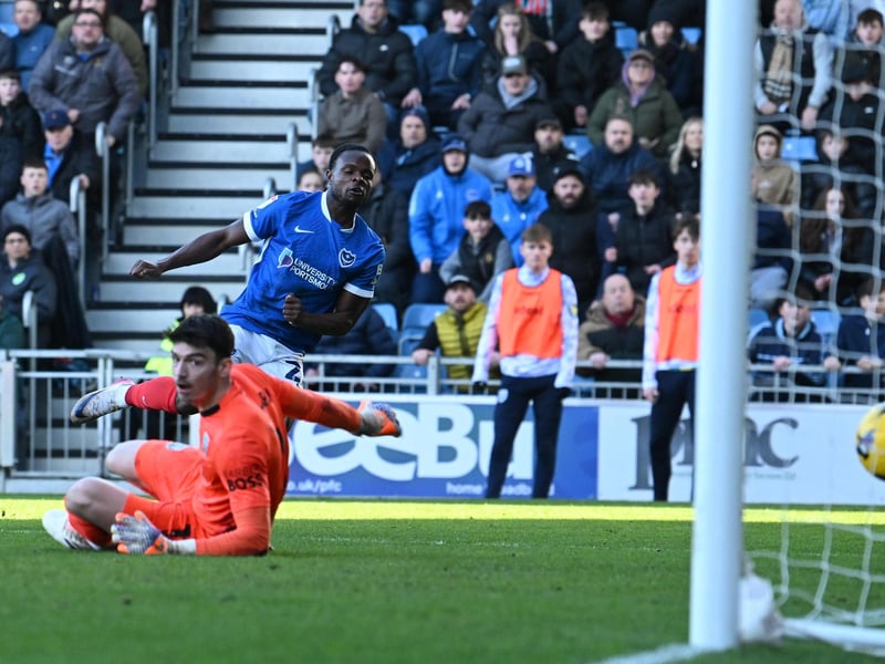 Millenic Alli nets Pompey's second in victory over West Brom. Picture: Graham Hunt