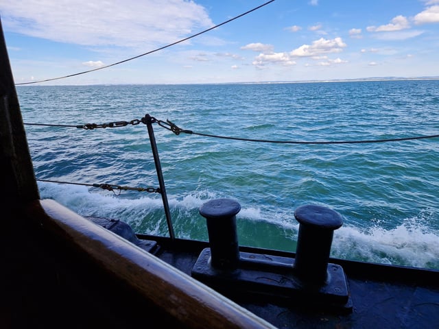 The paddle steamer Waverley sets sail from Shoreham, bound for the Isle of Wight, on September 13, 2024