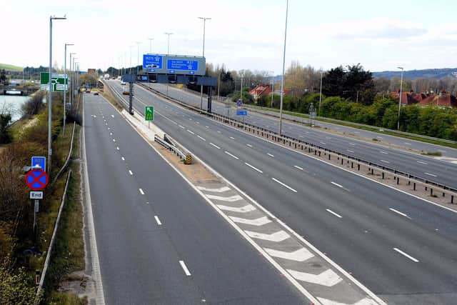 The A27 looking west at Hilsea.
