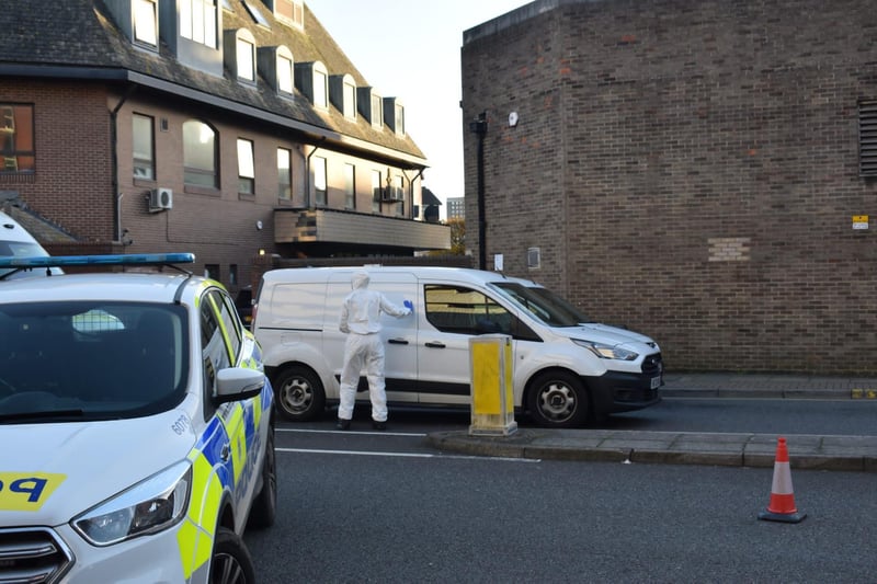 Suspected murder scene at Chandos Rise in Buckingham Street