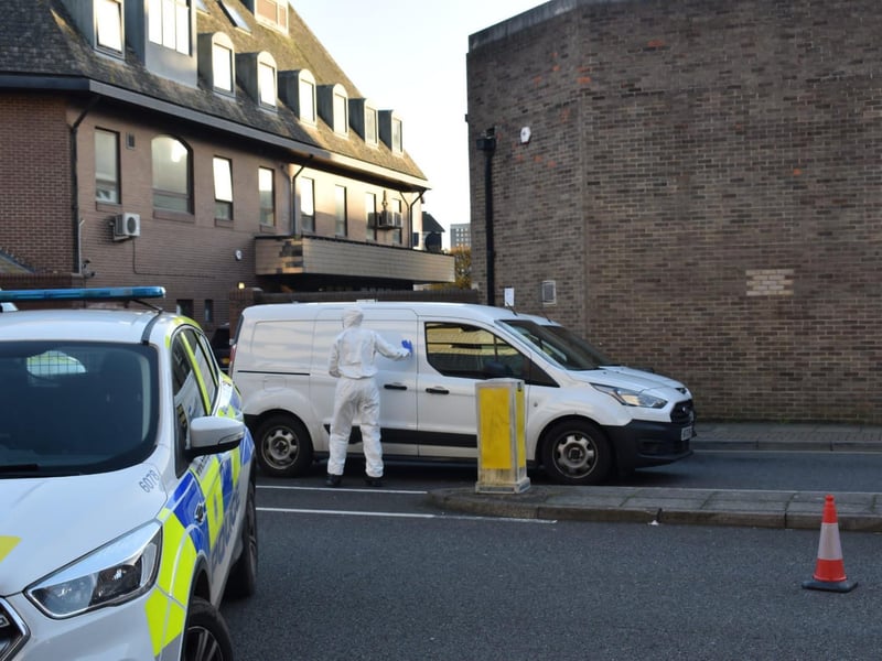 Suspected murder scene at Chandos Rise in Buckingham Street
