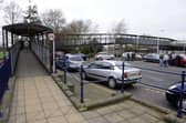 The footbridge over railway line at Havant Station