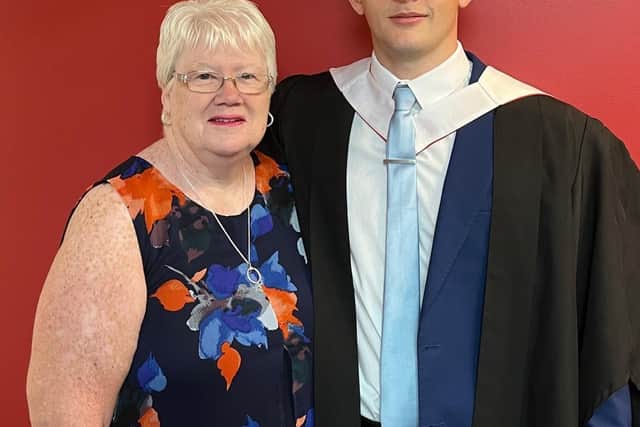 Me and my Nan, Viv Moignard, Pictured here in July 2025 and was diagnosed with Parkinson's Disease back in 2021. That's why I'm raising money for Parkinson's UK.