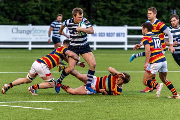Havant, seen here in action against KCS Old Boys last December, won the 2019/20 London 1 South title. Picture: Vernon Nash