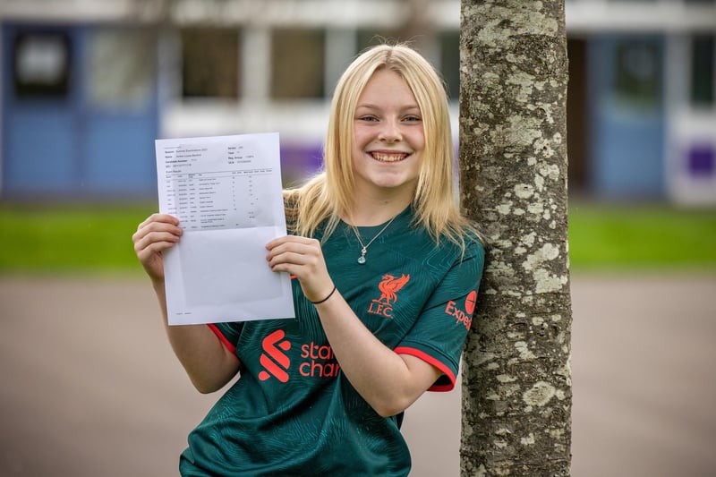 Havant Academy student Amber Benford (16) passed all her exams and gained a Grade 8 in English Language - placing her in the top 5% in country. She hopes to go on to study psychology, criminolgy and law at college. Picture: Mike Cooter (240823)