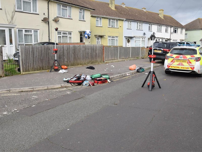 Location in Keyes Road where Levi Kent collapsed after being stabbed and chased