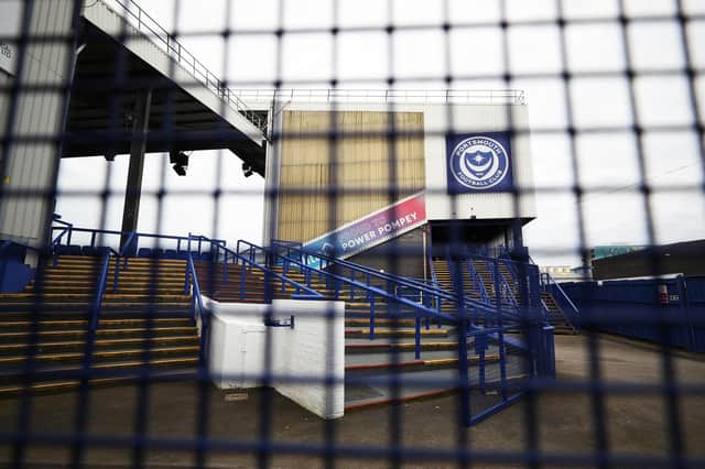 The gates to Fratton Park remain shut for the foreseeable future.  Picture: Naomi Baker/Getty Images