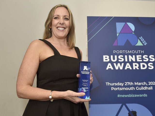 Sarah Roads from SLR Marine Recruitment Solutions who won the Small Business of the Year award.  Picture: Sarah Standing (270325-1247)