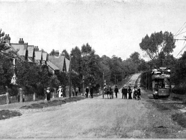 A look along London Road, north of Waterlooville.