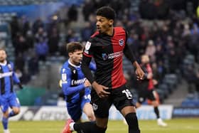 Reeco Hackett has revealed his recent commitment to the Pompey cause by playing through pain in the victory over Gillingham.   Picture: Jason Brown