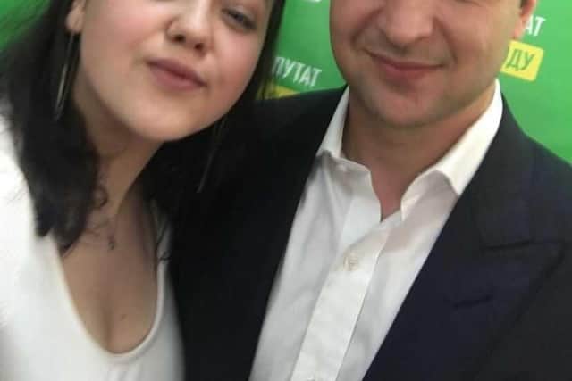 Lisa Krivoruchkina and Volodymyr Zelenskyy