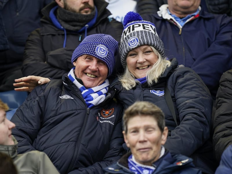 Check out our brilliant gallery as Pompey fans roared their team on to victory over Northampton. Pics: Jason Brown.
