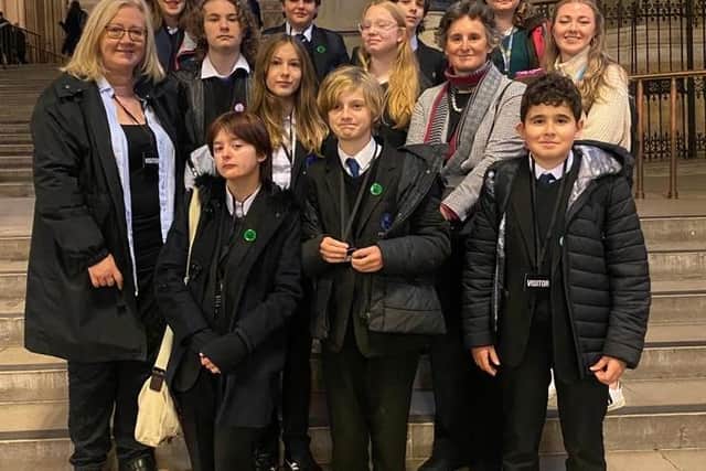Meon Valley MP Flick Drummond took pupils from Swanmore College on a tour of Westminster during Parliament Week earlier this month.