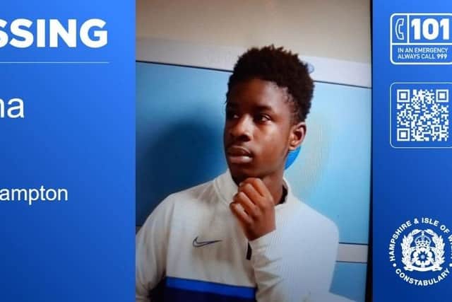 Police appeal for missing Sana. Pic Hants police